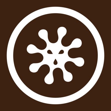 Virüs yuvarlak vektör simgesi