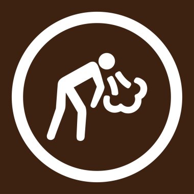 Yuvarlak vektör simge kusma