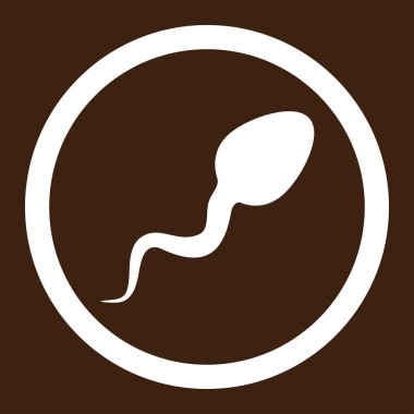 Zoosperm yuvarlak vektör simgesi