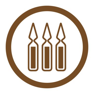 Ampul yuvarlak vektör simgesi