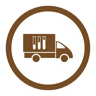 Analiz teslim yuvarlak vektör simgesi