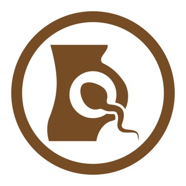 Suni tohumlama yuvarlak vektör simgesi