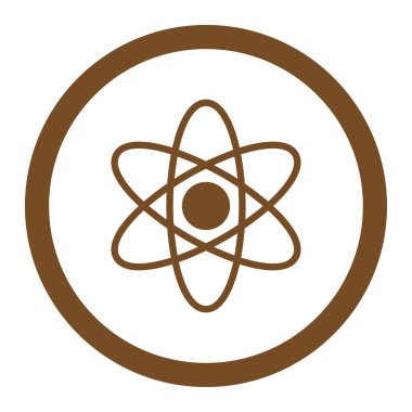 Atom yuvarlak vektör simgesi