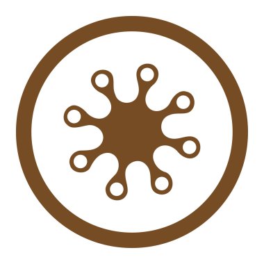 Axenic yuvarlak vektör simgesi