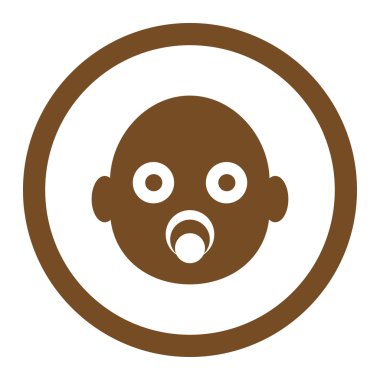 Bebek kafa vektör simge yuvarlak