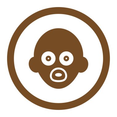 Bebek kafa vektör simge yuvarlak