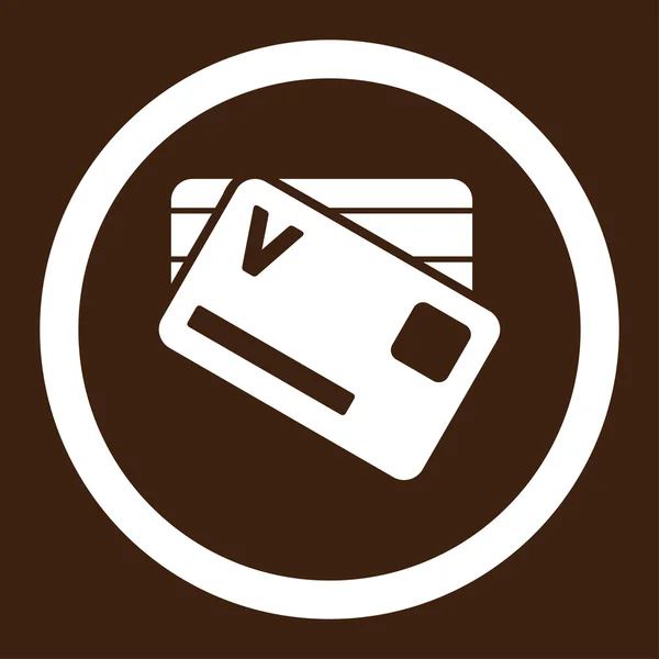 Banking kaarten afgeronde Vector Icon — Stockvector