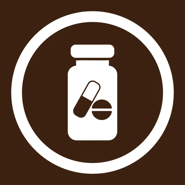 Drugs Phial redondeado icono del vector — Vector de stock