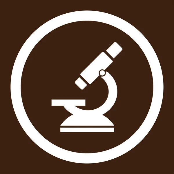Mikroskop rundes Vektorsymbol — Stockvektor