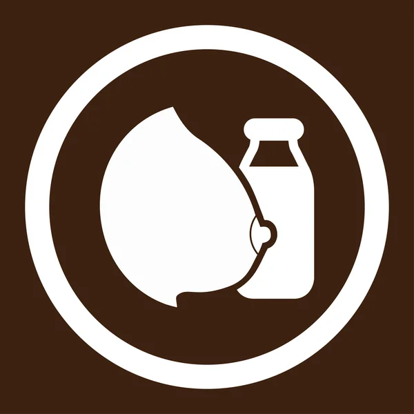 Mãe leite arredondado vetor ícone — Vetor de Stock