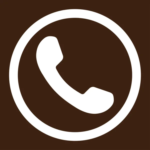 Telefonní sluchátko zaoblené vektorové ikony — Stockový vektor