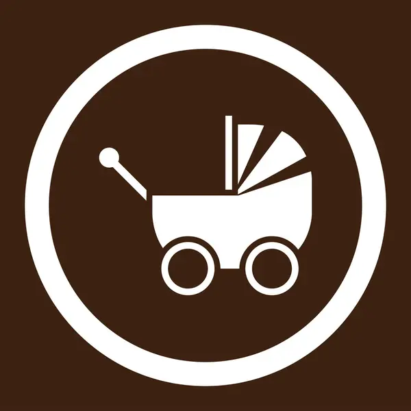 Pram afgeronde Vector Icon — Stockvector