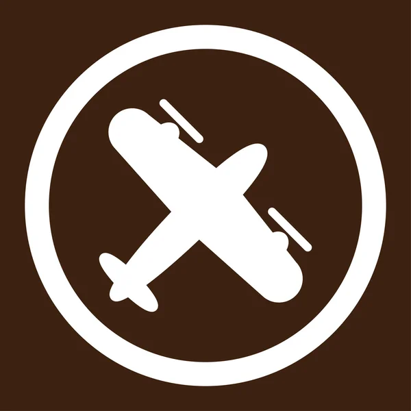 Screw Aeroplane Rounded Vector Icon — Stock Vector