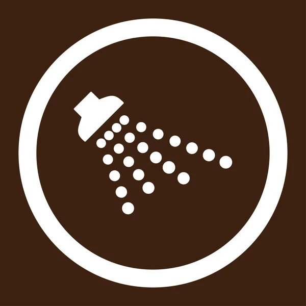 Shower Rounded Vector Icon — Stockvector