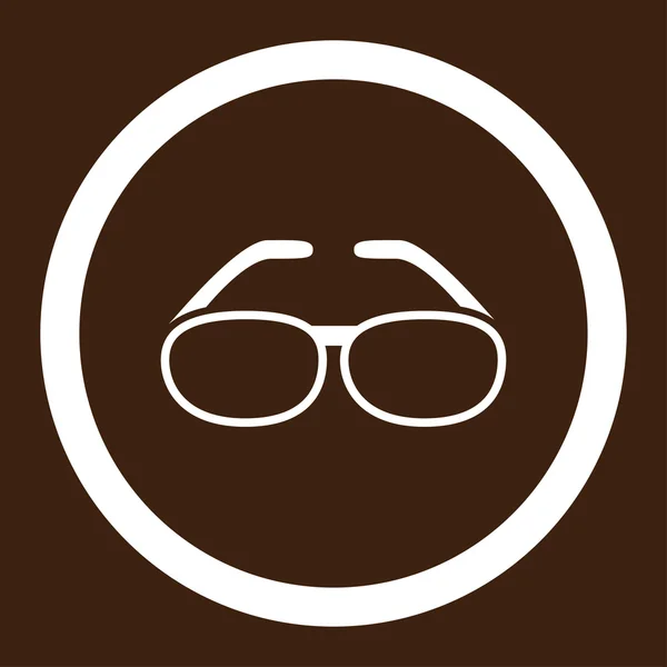 メガネの丸みを帯びたベクトル アイコン — ストックベクタ