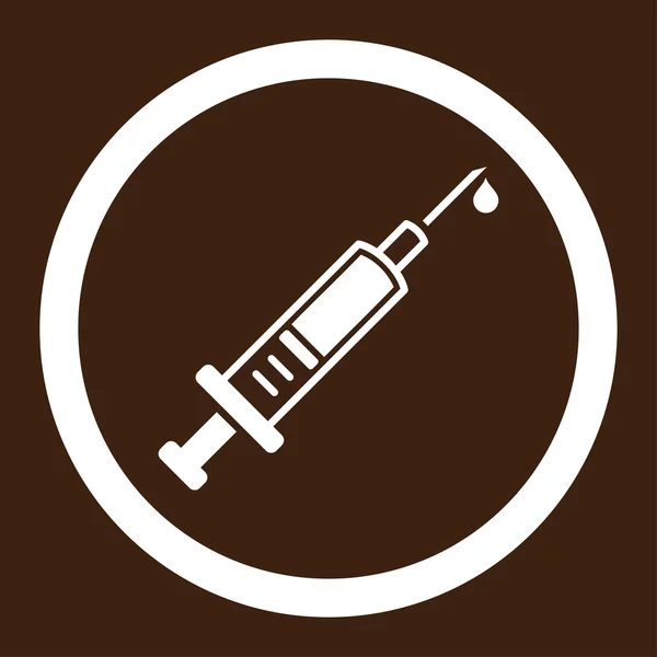 Vaccinatie afgeronde Vector Icon — Stockvector