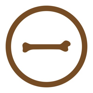 Kemik yuvarlak vektör simgesi