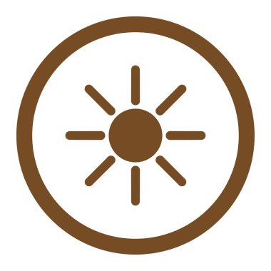 Parlaklık yuvarlak vektör simgesi