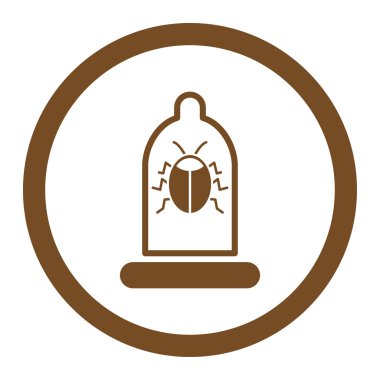 Hata koruma yuvarlak vektör simgesi