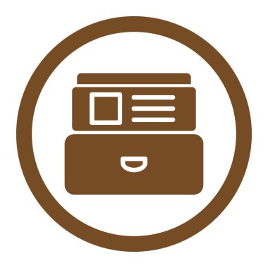 Dizin kutusunda yuvarlak vektör simgesi