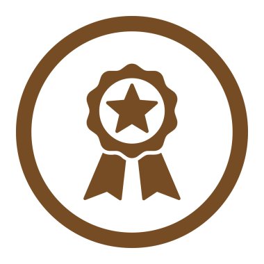 Vektör simge sertifikası mührüne yuvarlak