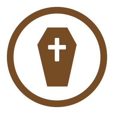 Tabut yuvarlak vektör simgesi