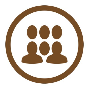 Kalabalık yuvarlak vektör simgesi