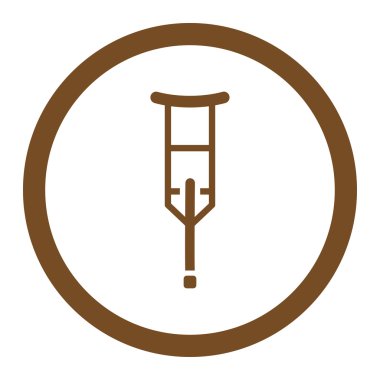 Koltuk değneği yuvarlak vektör simgesi