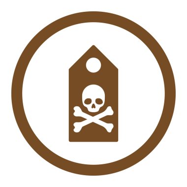 Ölüm işareti vektör simge yuvarlak