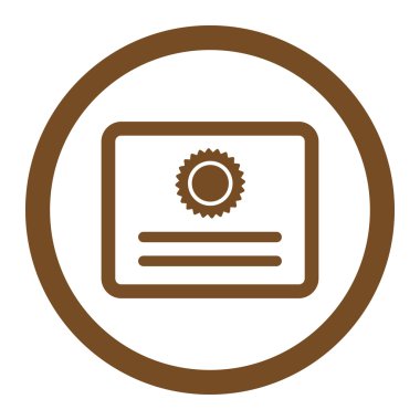 Diploma yuvarlak vektör simgesi