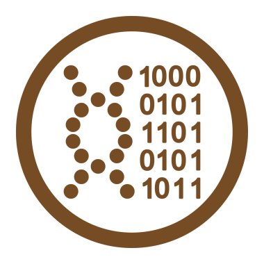 DNA kodu yuvarlak vektör simgesi