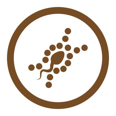 DNA çoğaltma yuvarlak vektör simgesi