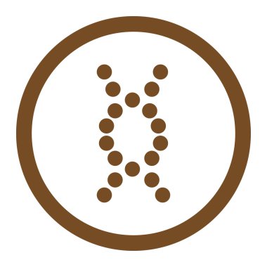 DNA sarmal yuvarlak vektör simgesi