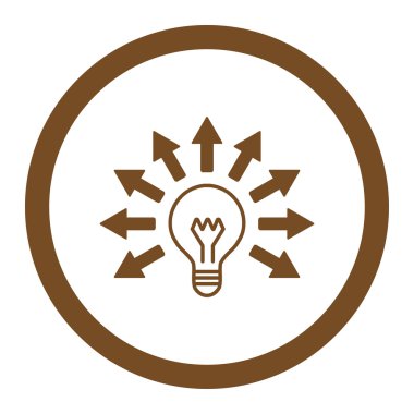 Elektrik ışığı yuvarlak vektör simgesi