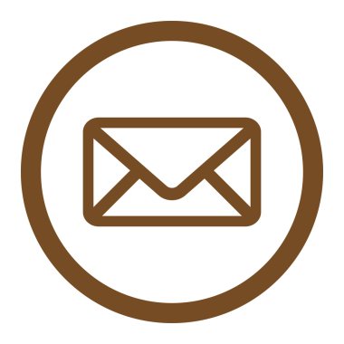 Zarf yuvarlak vektör simgesi