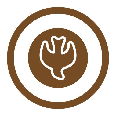 Düşen ruh yuvarlak vektör simgesi