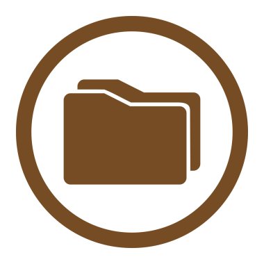 Klasörleri yuvarlak vektör simgesi