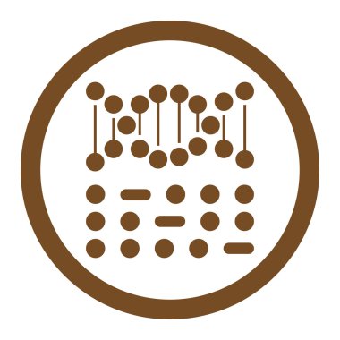 Genetik kod yuvarlak vektör simgesi