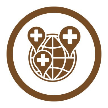 Vektör simgesi genel klinik şirket yuvarlak