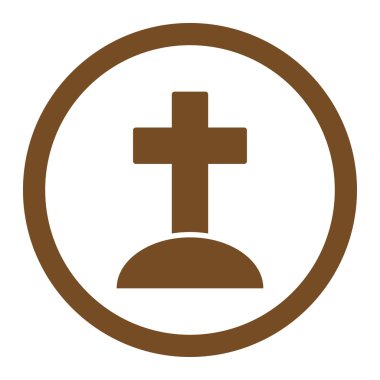 Mezar yuvarlak vektör simgesi