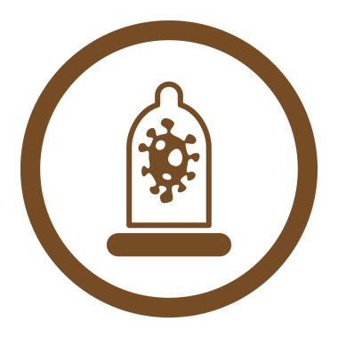 Enfeksiyon koruma yuvarlak vektör simgesi