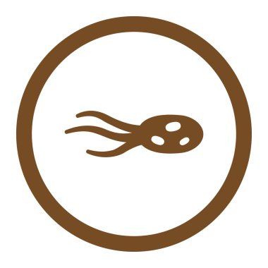 Mikroorganizma yuvarlak vektör simge rahatsız