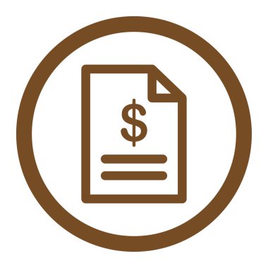 Fatura yuvarlak vektör simgesi