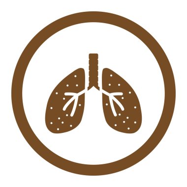 Akciğerler yuvarlak vektör simgesi