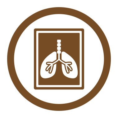 Akciğer röntgeni fotoğraf yuvarlak vektör simgesi