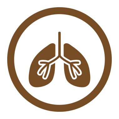 Akciğerler yuvarlak vektör simgesi