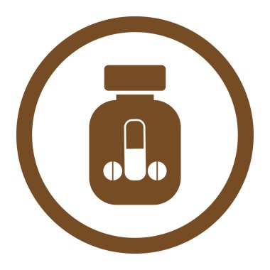 Erkek tıp yuvarlak vektör simgesi