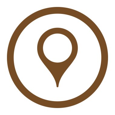 Harita işaretleyici yuvarlak vektör simgesi