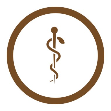 Tıbbi iğne yuvarlak vektör simgesi