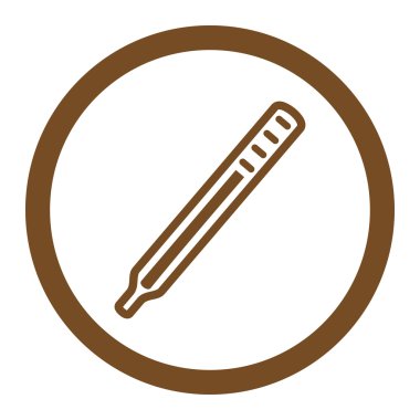 Tıbbi termometre yuvarlak vektör simgesi